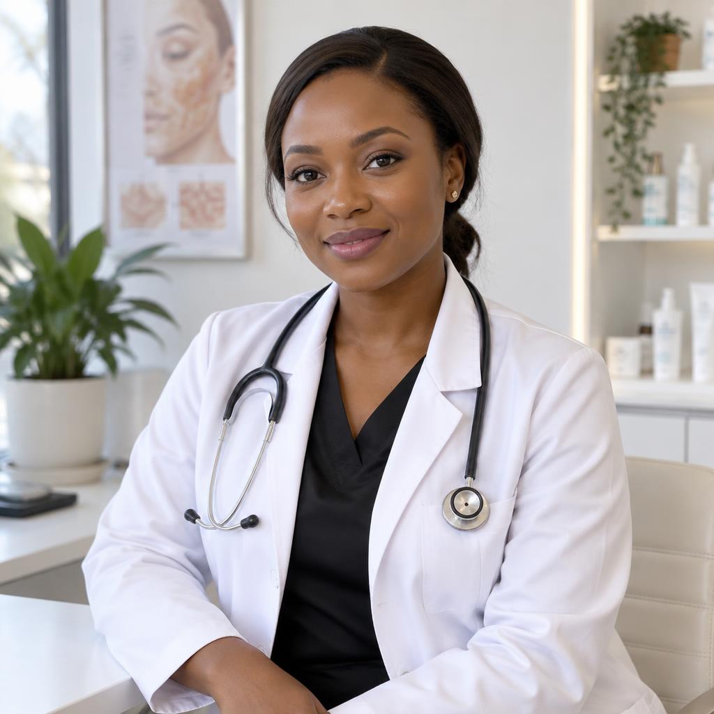 Illustrative skincare professional